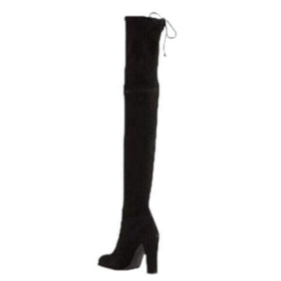 Stuart Weitzman Highland Over the Knee Boot OTK Black Suede 8 NWT - Picture 2 of 3